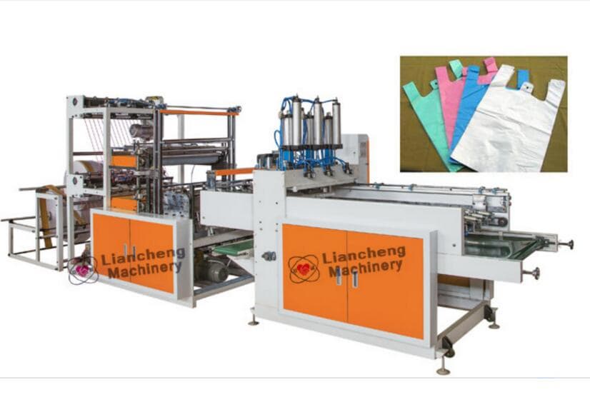 1000x4 cold cutting bag machine with auto T_shirt puncher